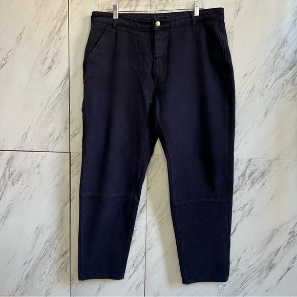 Zara Relaxed Carpenter Utility Denim Jeans SZ 36 - Picture 1 of 3